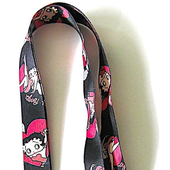 Betty Boop Lanyard, Black And Red With Classic Betty Boop Charm NEW - Picture 3 of 3